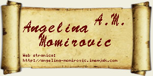 Angelina Momirović vizit kartica